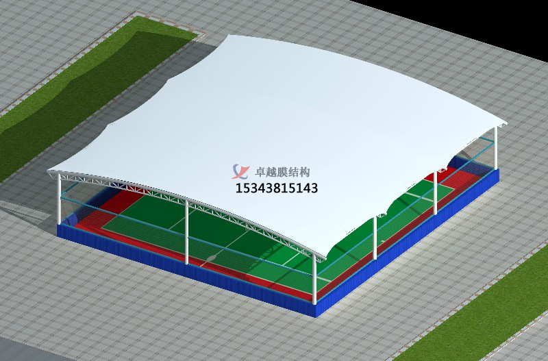 洛陽籃球場雨棚遮陽棚廠家